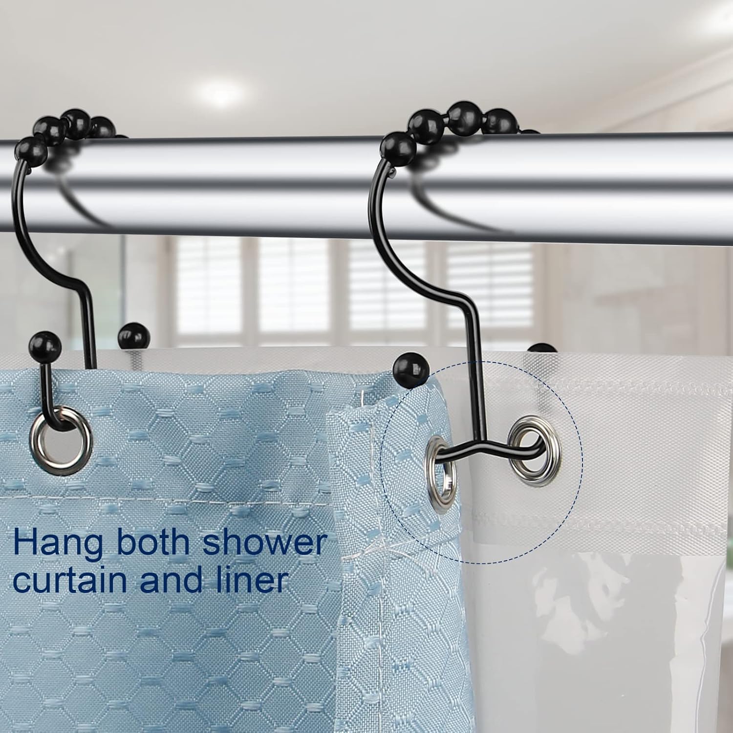 Shower Curtain Hook, Sturdy St - Curtain Rods 评论和价格