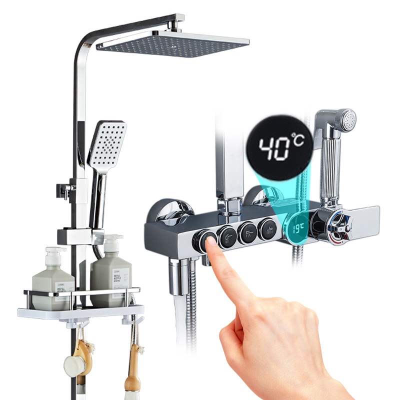 Luxury Silver Led Digital Disp - Faucet 评论和价格