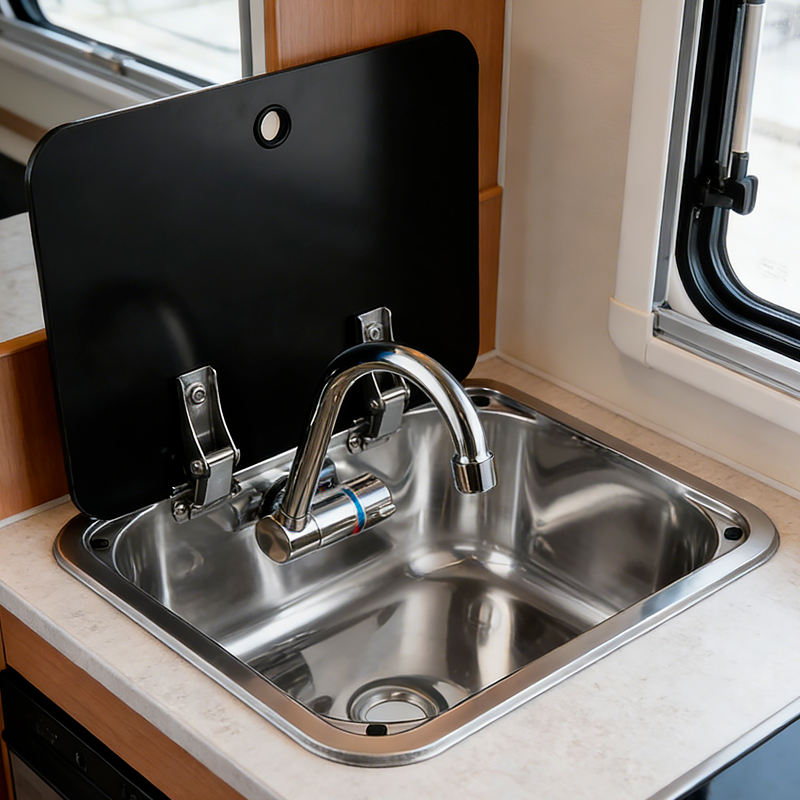 Compact Stainless Steel RV Sin - Faucet 评论和价格