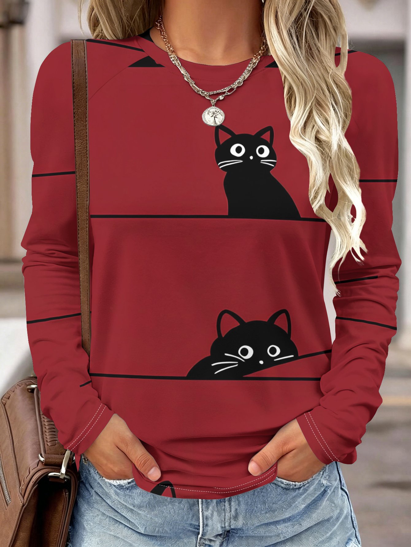 Women Long Sleeve Shirt Pocket - Wallpaper 评论和价格