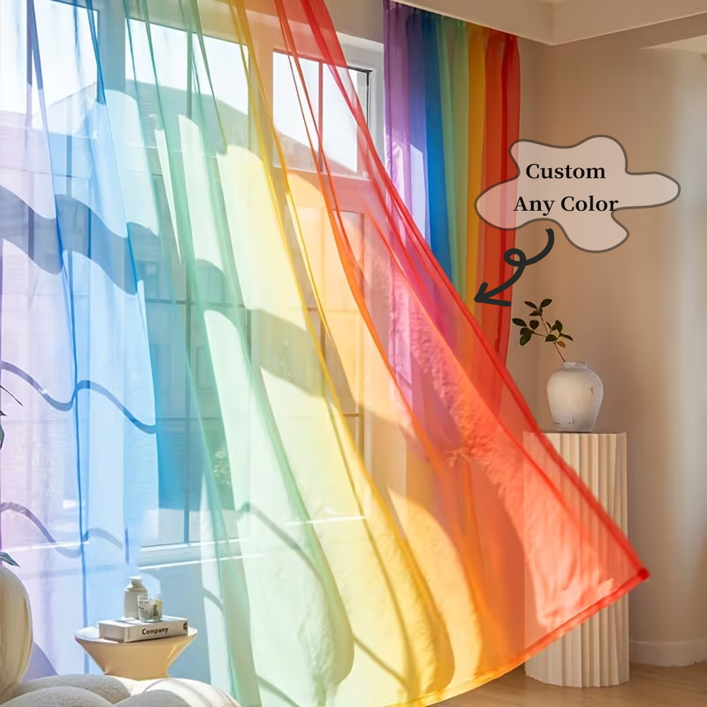 Custom 2D Flat 2pcs Sheer Curt - Curtain Rods 评论和价格