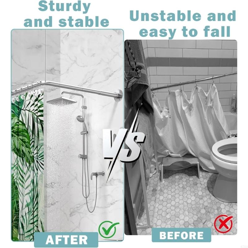 Pack of 2 Stainless Steel Show - Curtain Rods 评论和价格