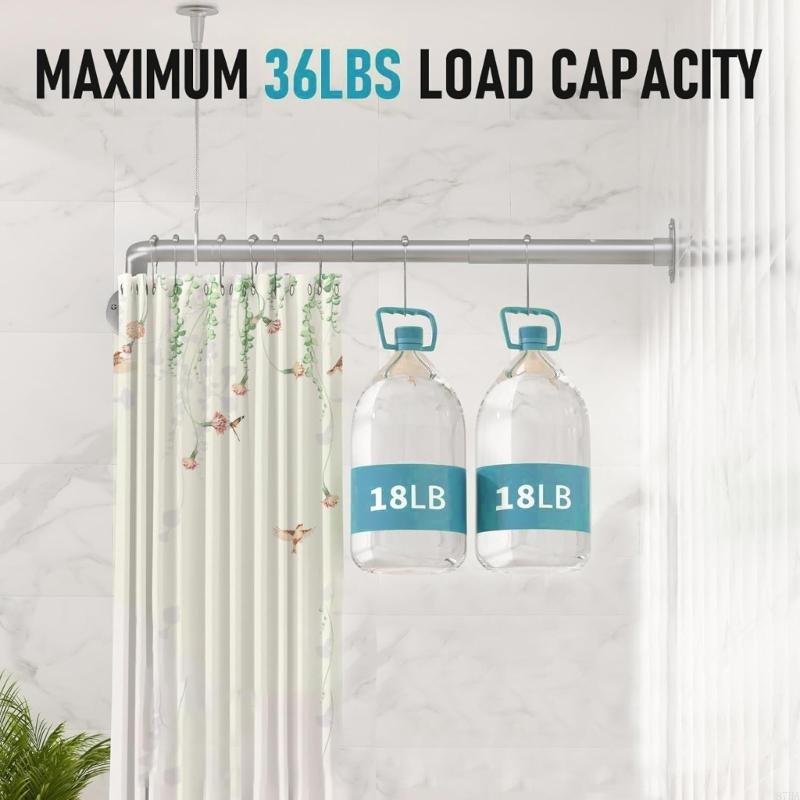 Pack of 2 Stainless Steel Show - Curtain Rods 评论和价格