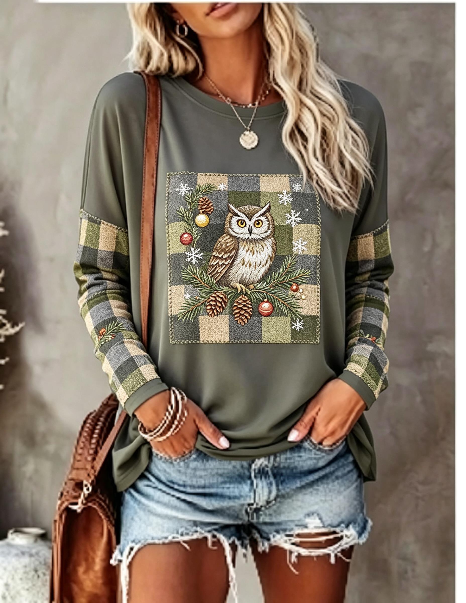 Women Long Sleeve T Shirt Fox  - Wallpaper 评论和价格