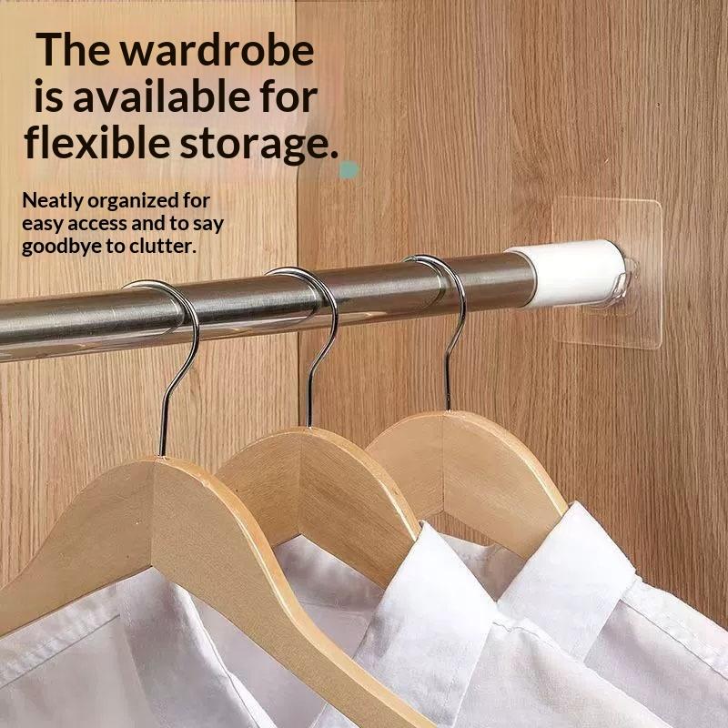 4 PCS Transparent Adhesive Cur - Curtain Rods 评论和价格